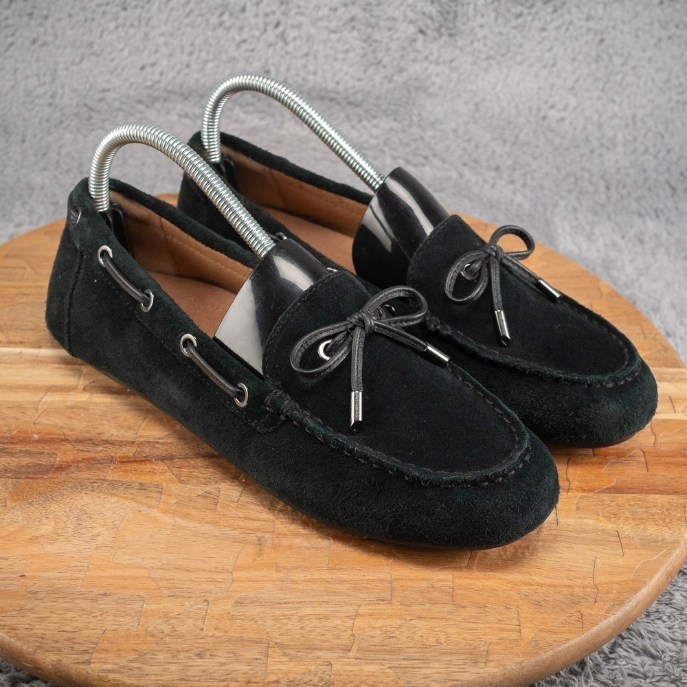 Vionic Shoes Womens Size 8 Virginia Black Suede Loafers Moccasin Comfort Work